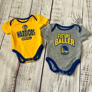 Warriors Baby Onesies Unisex 0-3 months (set of 2)